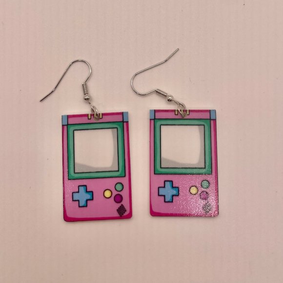 ⭐️❤️ FREE Game Retro Play Video Cartoon Gamer Cute Chic Drop Controller Earrings - Picture 3 of 6